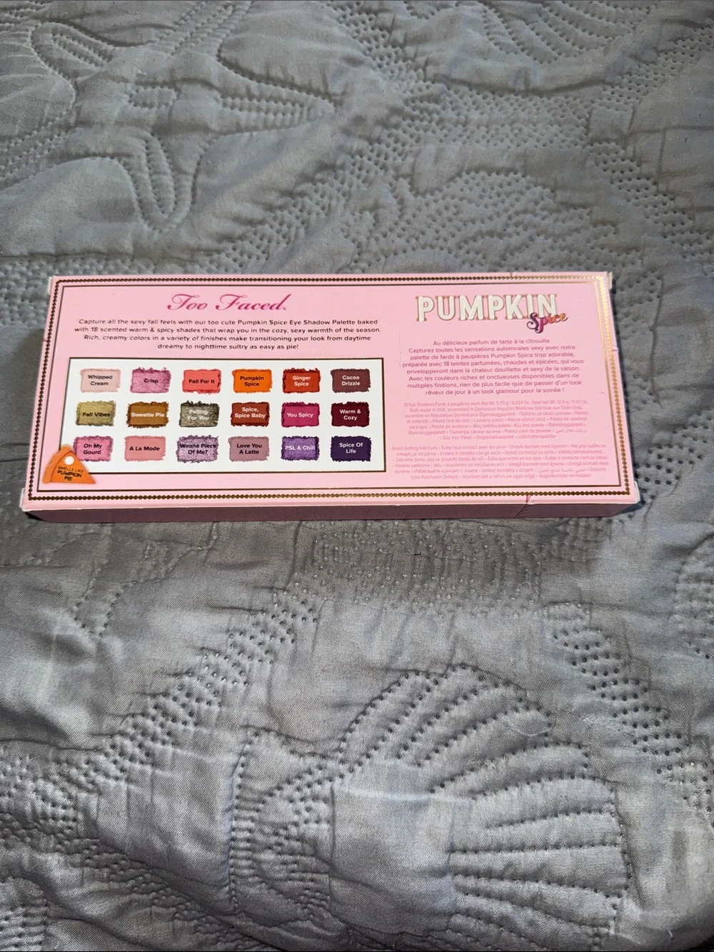 Too Faced Pumpkin Spice Eyeshadow Palette - Pink & Orange Box